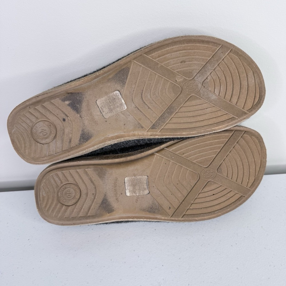 TAOS Woolery Charcoal Gray Wool Clog Slip On Shoes Size 40 9-9.5 Women's - Picture 7 of 9